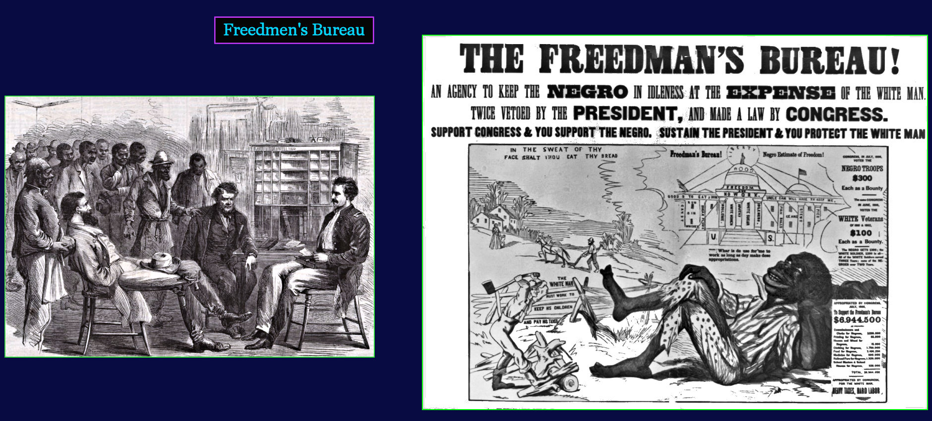 Freedmen's Bureau, 1865-1872